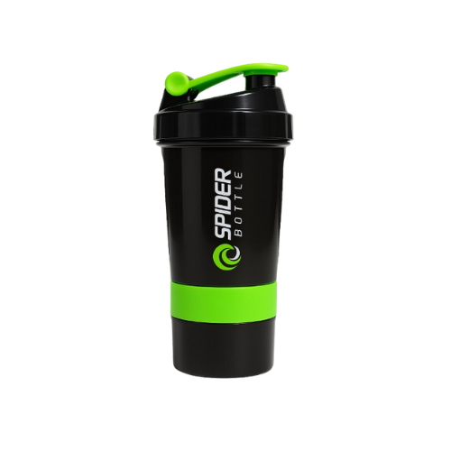 BR Spider Shaker Bottle 500ml with Extra Compartment